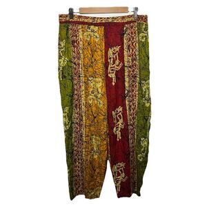 Nubian Queen Flowy Boho Ethnic- Inspired African Wide Leg Pants Women’s Size 2X